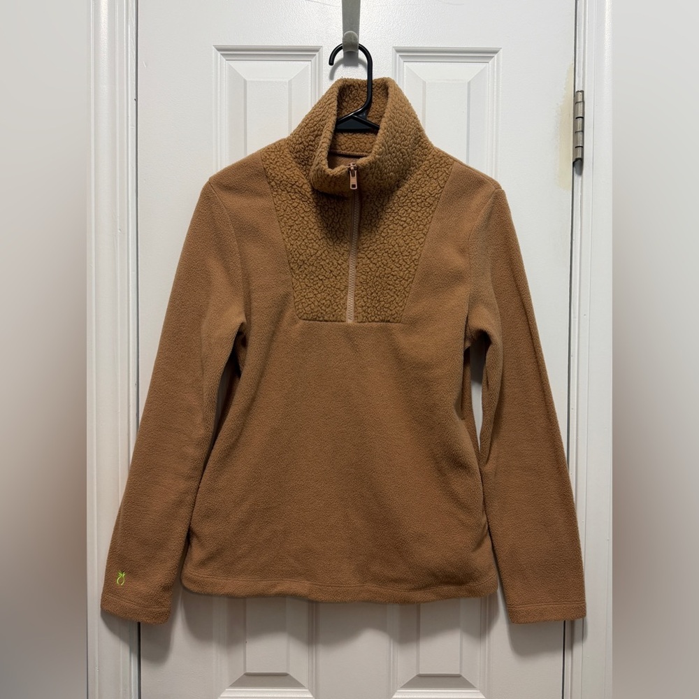 Dudley Stephens Brown Sherpa Fleece Pullover Size XS - Picture 2 of 10